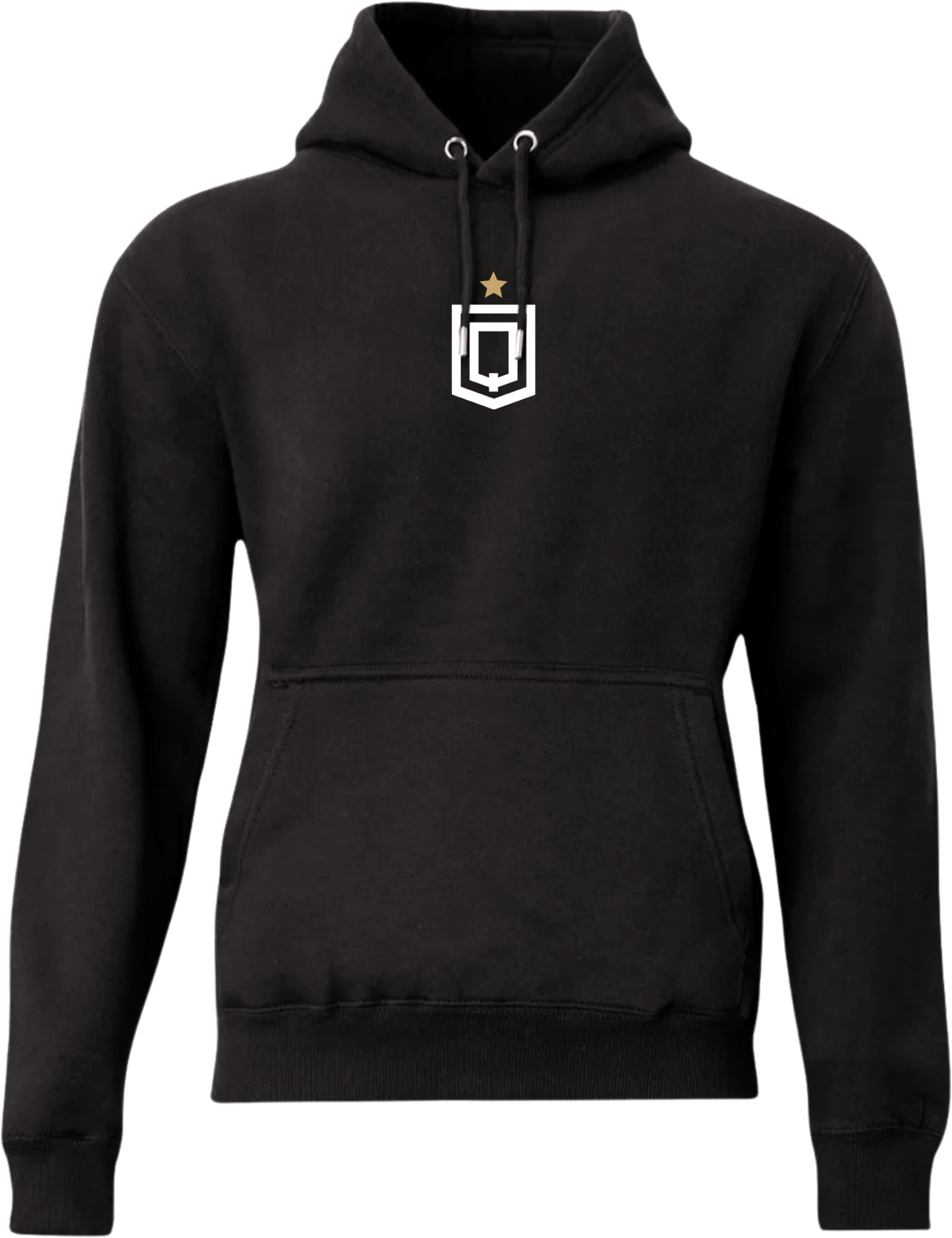 Quadra Crest Hoodie Adult Black